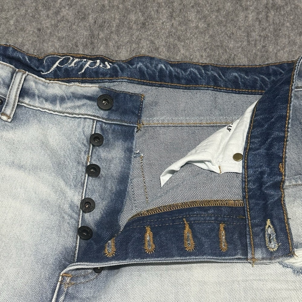 PRPS Men's Barracuda Hiroshima Jeans 100% Cotton Button Fly Indigo - Size 38x34 - Picture 4 of 16